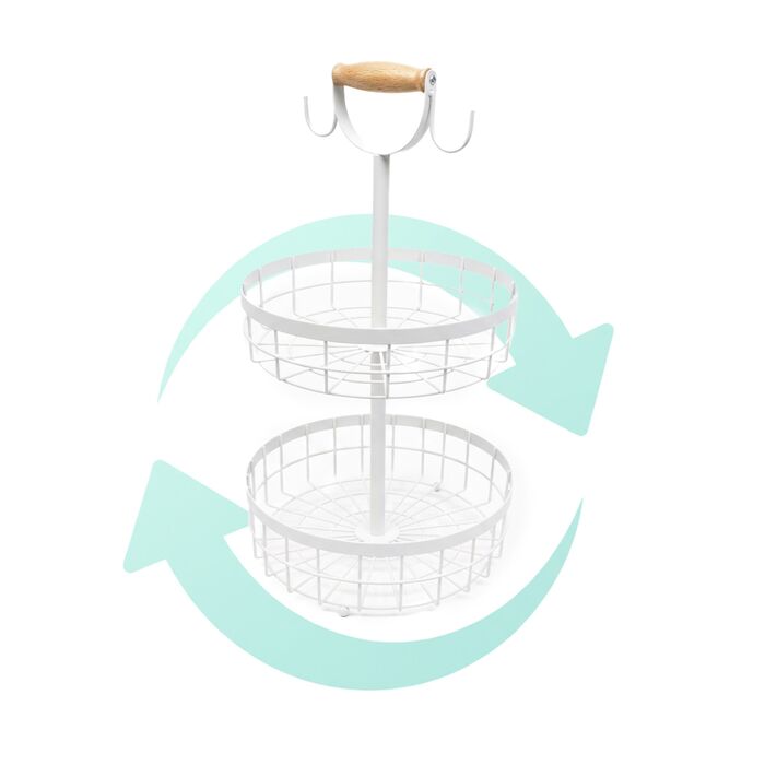 Relaxdays Двоярусна етажерка для фруктів та овочів