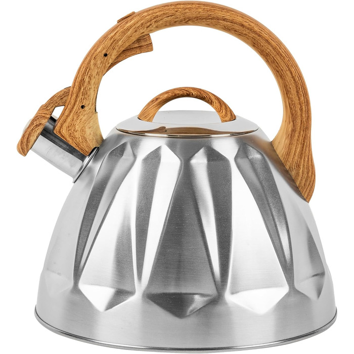 Чайник Karl Hausmann 3L з автоматичним свистком для індукційних, газових та електричних плит (нержавіюча сталь)