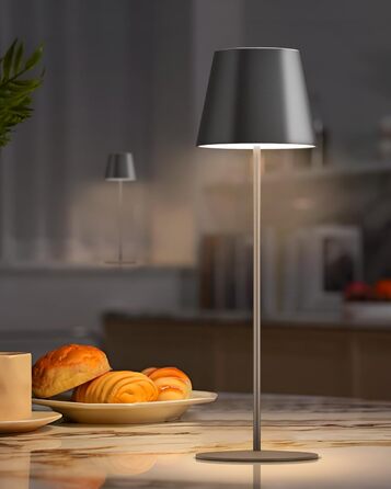 LED настільна лампа FUYO 2 шт. в наборі, акумуляторна, USB-C, сенсорне керування, регулювання яскравості, 2700K-6000K, 3 кольори, для дому та вулиці (чорний)