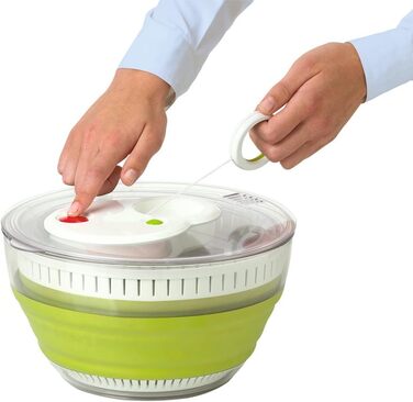 Салатниця-швидкоцентрифуга Emsa Turboknopf Turboline, 4,5 л, зелена