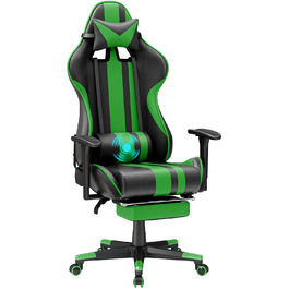 Масажне ігрове крісло Soontrans чорно-зелене