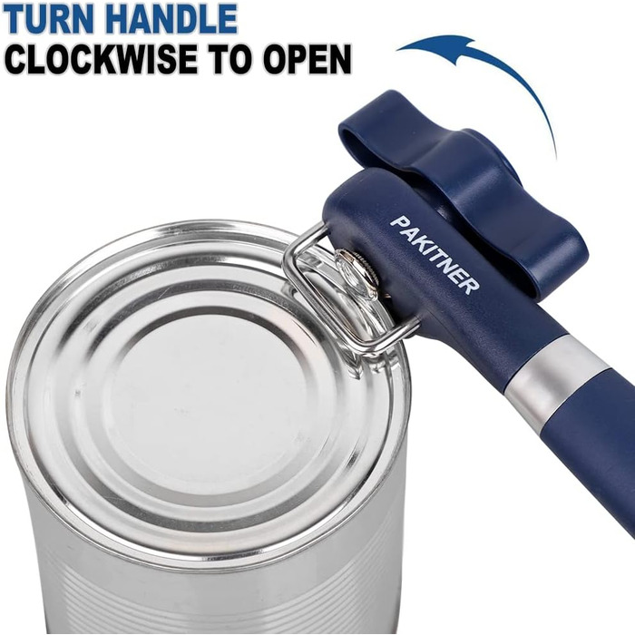 Безпечний відкривач консерв, ручний, з гладкими краями, боковий, ергономічний, для кухні та ресторану, колір морської хвилі