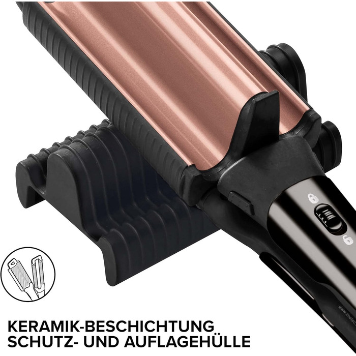 Випрямляч для волосся Bellissima My Pro Beach Waves GT20, керамічне покриття, 3 температурні режими, чорний