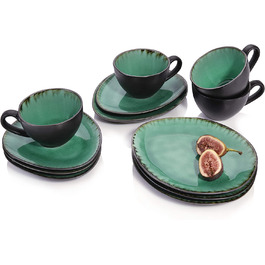Sänger Kaffeeservice Palm Beach: 12-частинний набір посуду з кераміки для 4 осіб, преміум-якість