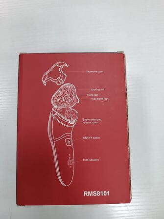 Чоловіча електрична бритва Max-T, бездротова, акумуляторна, волога/суха, IPX7, LCD, дорожній замок