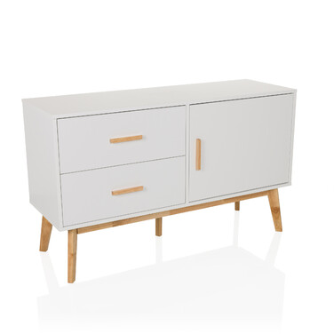 Сервант / комод TAROLO 120 x40x72 см 2 шухляди 1 двері білий hjh LIVING