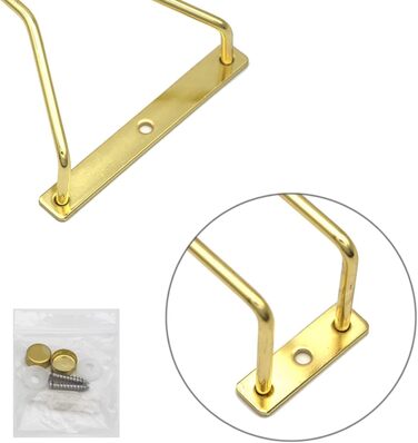 Набір тримачів для келихів RedDreamer (4 шт.), золото, для шафи, кухні, бару, 27.7 см, нержавіюча сталь