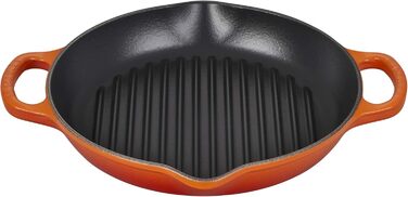 Сковорода гриль LE CREUSET Signature, 25 см, чавун, червона, для всіх плит та духовок