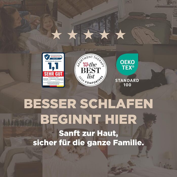 Ковдра BEDSURE 135x200 см - чотирисезонна, для алергіків, біла, 300 GSM, Oeko-Tex сертифікат