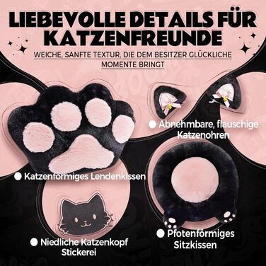 Ігровий крісло Dowinx з підніжкою, комфортний ігровий сідло для ПК, рожево-білий/чорний, для дорослих