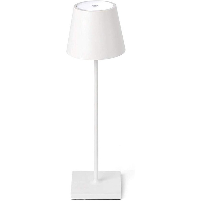 LED-настільна лампа Zafferano POLDINA PRO, перезарядна, диммування, Al, IP54, 38 см, для дому/вулиці, білий, 2.2W