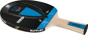 Ракетка для настільного тенісу Sunflex Color COMP B25 Ракетка для настільного тенісу Bat TT Hobby Рекреаційна ракетка з увігнутою ручкою Синя поверхня, сертифікована ITTF для початківців Легкий комплект з одним чохлом