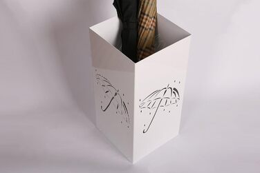 Конструкція стійки під парасольку Umbrella Open, 23 x 23 см, матова нержавіюча сталь, штифт Szagato, Made in Germany (підставка для парасольок, тримач для парасольок, матовий тримач парасольки) (білий)