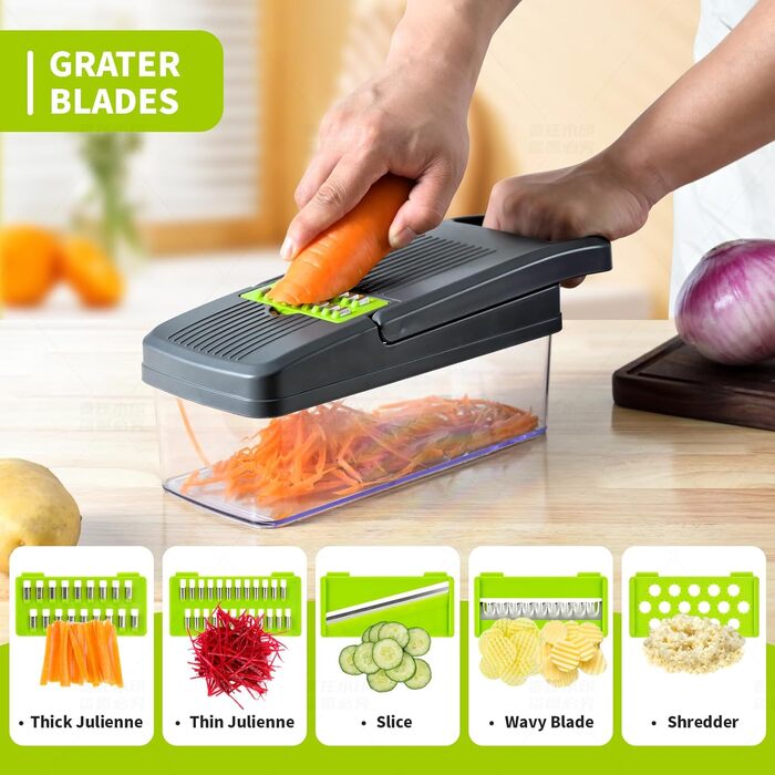 Багатофункціональний овочеріз Mandoline зі сталі: для кубиків, соломки, картоплі