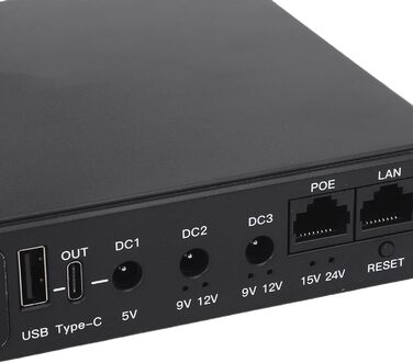 UPS джерело безперебійного живлення 18000 мАг з цифровим дисплеєм, DC USB POE виходи, для камер, роутерів, сканерів відбитків пальців (EU)