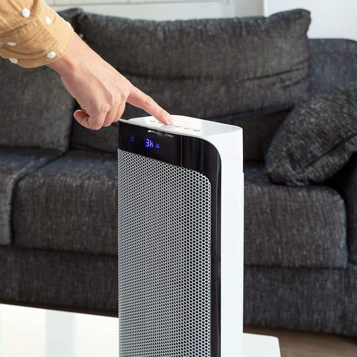 Керамічний обігрівач Cecotec Ready Warm 10100 Smart Ceramic, 2200 Вт, LED-дисплей, 3 режими, термостат, захист від перекидання та перегріву, осциляція, білий