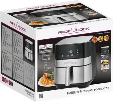 Фритюрниця ProfiCook 6,5 л Мультипіч з дисплеєм 9 Програми 1700 Вт PC FR 1286 H (срібло)