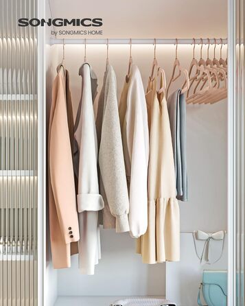 Набір вішалок SONGMICS 20 шт. з оксамиту, для одягу, краваток, рушників, 360° обертання, срібно-світло-зелені