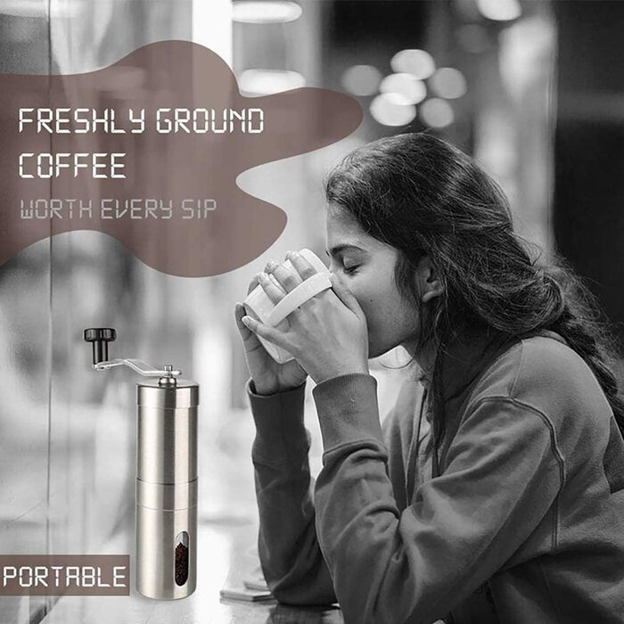 Porlex Tall - ручна кавомолка, срібна