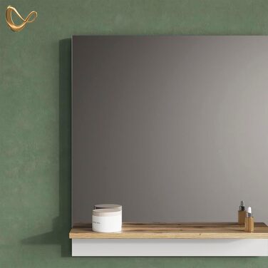 Дзеркало для ванної кімнати Livinity Timavo з полицею, білий, 60 x 67 см