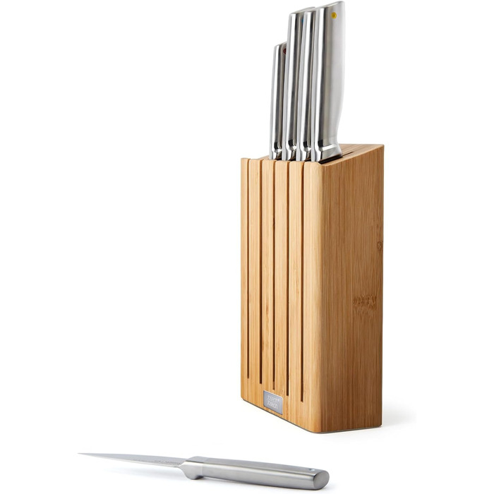 Набір ножів Joseph Joseph Elevate SlimBlock 5 шт. з точилкою, чорний (бамбук)