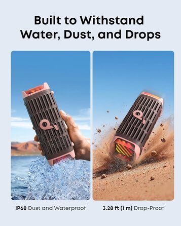Soundcore Boom 3i від Anker – портативна Bluetooth колонка, водонепроникна IP68, 50W, 16 годин роботи, світлова шоу, TWS Stereo, для каякінгу, риболовлі, кемпінгу