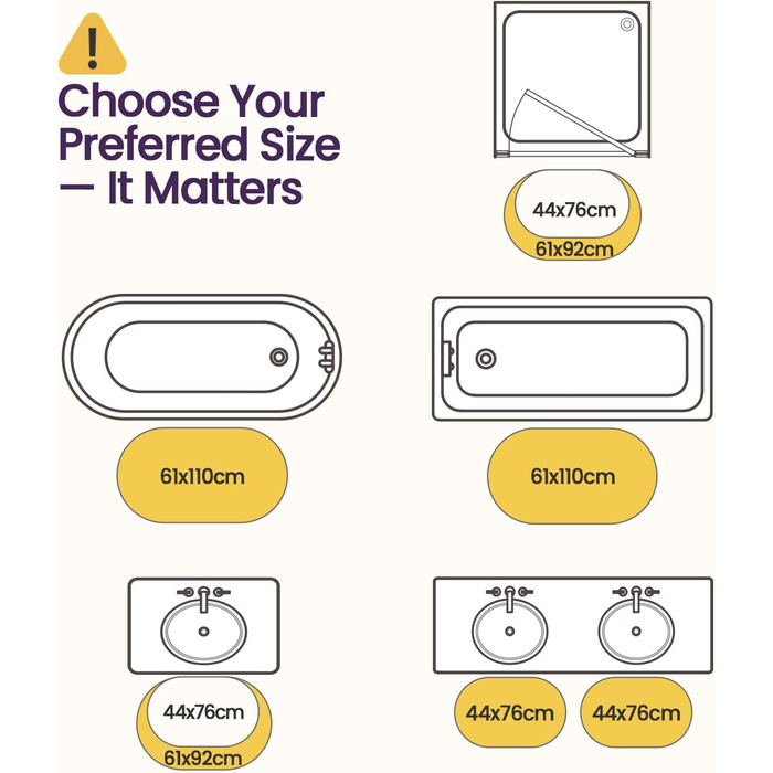 Килимок для ванної кімнати DEXI, 44 x 76 см, синій, неслизький, машинне прання, вбираючий, овальний