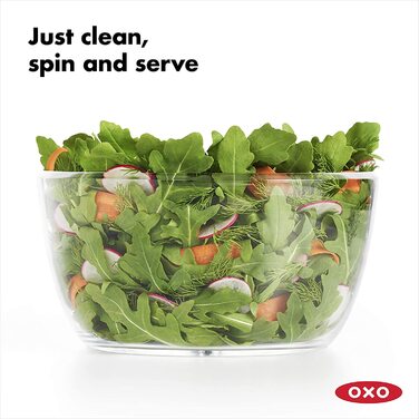 OXO Good Grips Салатниця-віджимник з ситом та кришкою, зелена – для сушіння салату