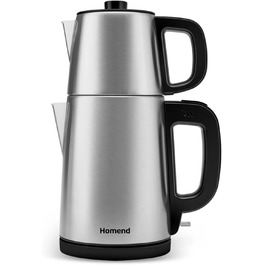 Чайник електричний KARACA HOMEND ROYALTEA 1728 EU, нержавіюча сталь, чорний