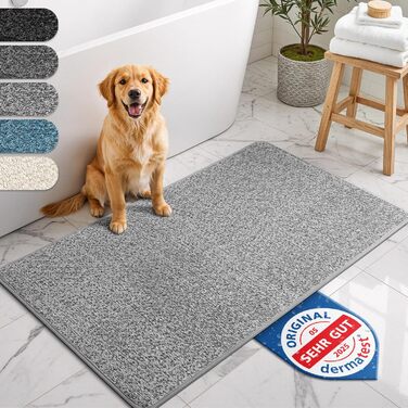 Килимок для ванної кімнати сірого кольору, антиковзкий, швидковисихаючий, 50x80 см