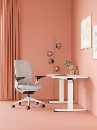 Офісний стілець Steelcase Series 2 з підтримкою спини LiveBack, 4D підлокітники, регульована підголівник, колір Трюфель