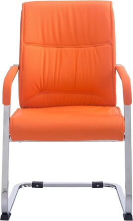 Стілець барний Anubis I помаранчевий, штучна шкіра, до 260 кг, з підлокітниками та захистом підлоги