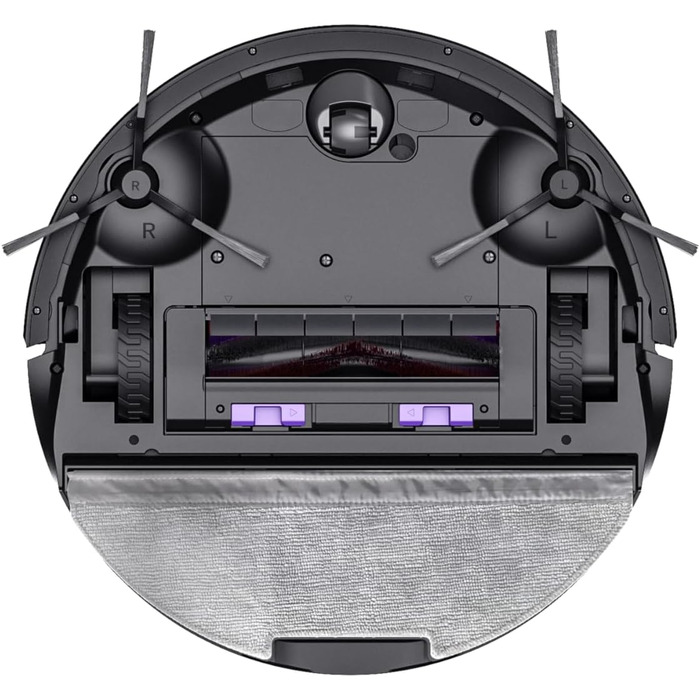 Робот-пилосос EUREKA E10s 2.Gen з вологою ганчіркою + станція самоочищення (4000Pa, LiDAR, автопідйом мопа, розпізнавання килима, керування через додаток/голос), чорний