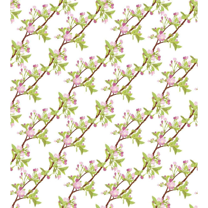 Набір квіткових підковдр королівського розміру, сакура сакура Artsy, м'яка форма найвищої якості 264х220 см з 3 предметів з 2 наволочками, блідо-рожевий яблучно-зелений білий