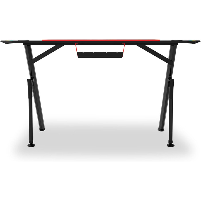 Ігровий стіл DRIFT GAMING з карбоновою поверхнею, RGB підсвіткою, підстаканниками та тримачем для навушників, чорний (DRDZ175RGB)