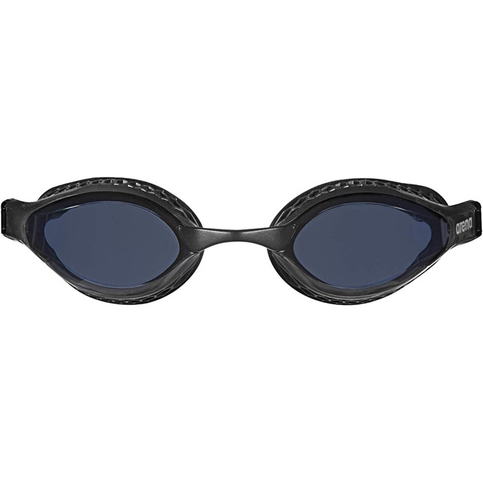 Плавальні окуляри для змагань на повітряній подушці унісекс для дорослих, плавальні окуляри з широкими стеклами, захист від ультрафіолету, 3 змінних носових отвори, ущільнювальні прокладки чорного кольору (темно-димчасто-чорні) поодинокі