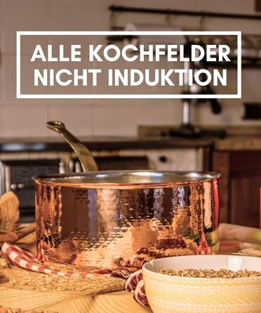 CREARTISTIC Молочник з міді з покриттям, Ø 14 см, ручка з латуні, Made in Italy, ручна робота