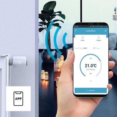 Hama Smartes Heizkörperthermostat (Розширювана система керування опаленням Wi-Fi) - Стартовий набір з хабом, 1 радіатор