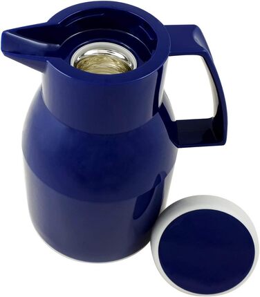 Термос Wash Thermoskanne 1L з подвійними стінками, блакитний - зберігає гаряче та холодне до 6 годин, щільний кришка, придатний для миття в посудомийній машині