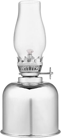 Гасова лампа ліхтар - 7.28 в скляному маслі настільні лампи для прикраси домашнього освітлення (Колір сріблястий)