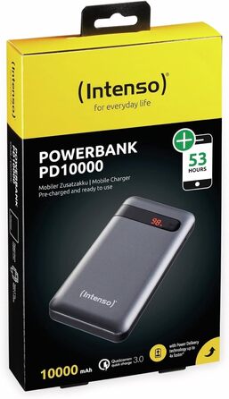 Зовнішній акумулятор з Power Delivery & Quick Charge 3, чорний, 7332330 Powerbank PD 10000mAh