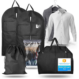 Набір сумок для одягу Travelfreund Premium - Сумки та чохли для одягу - Дорожній набір для костюма та сорочки - Сумка для одягу чорна - Сумка для костюма