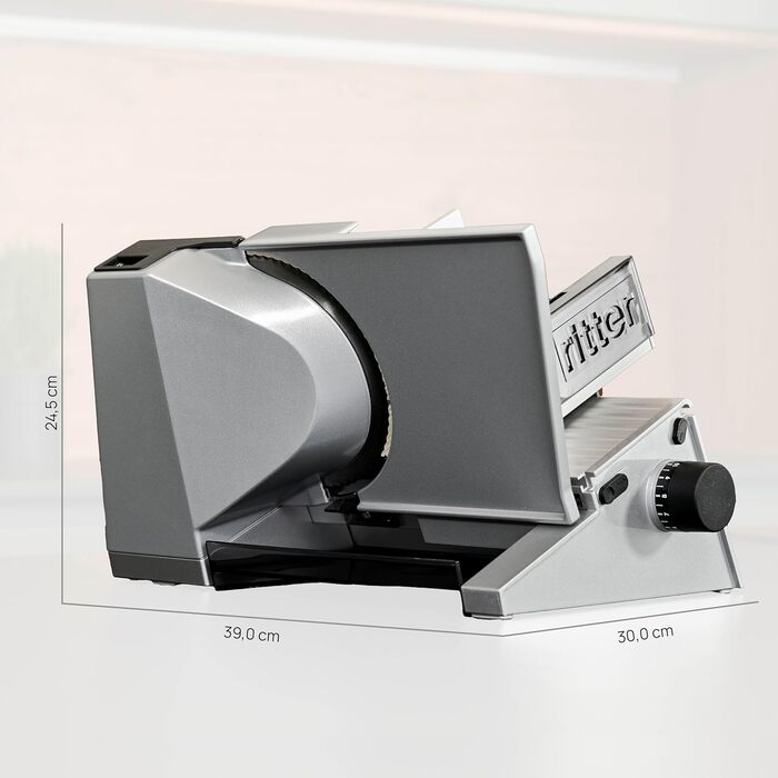 Чорний, електричний слайсер для їжі з ЕКО-двигуном, виробництво Німеччина, 3