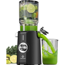 LINKChef Slow Juicer: Холодне віджимання овочів та фруктів, 115 мм, чорний, BPA Free