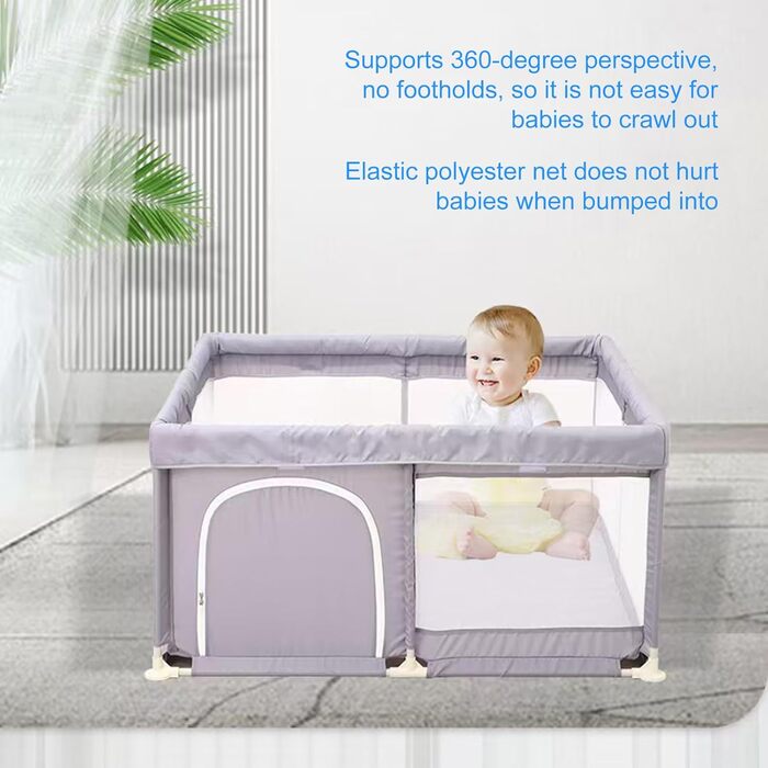 Дитячий ігровий центр Laufstall 150x180 см: складаний, портативний, з безпечним сітком та кріпленнями