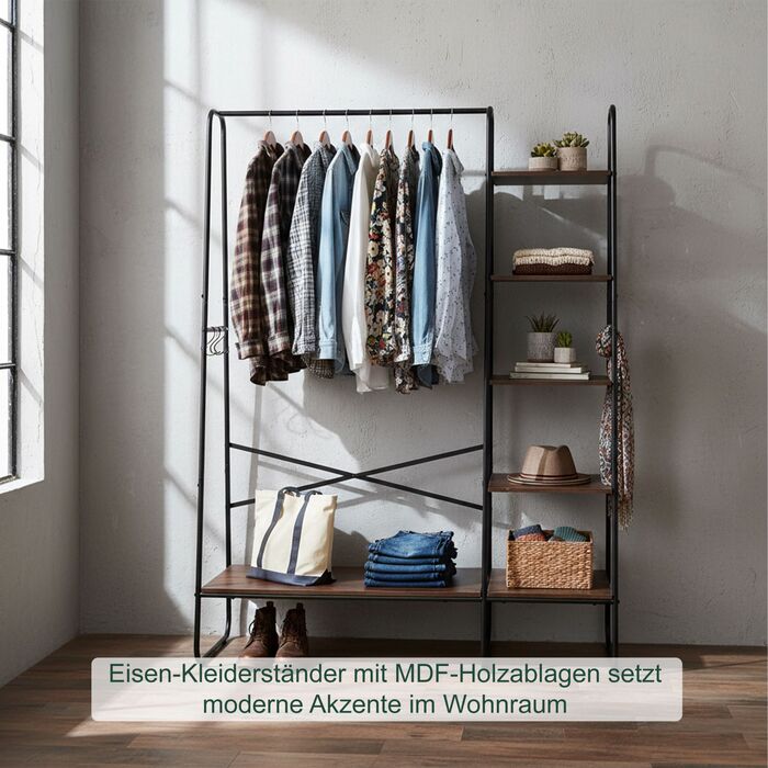 Підставка для одягу Relaxdays з 6 полицями