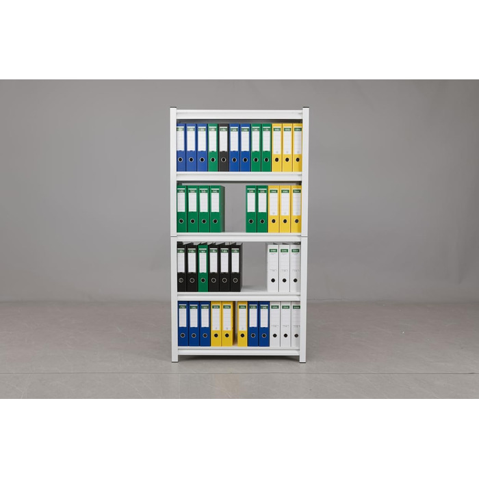 Металевий стелаж з металевими полицями, 5 ярусів, 160x86x45 см. Міцний, швидко збирається, стійкий до плісняви. Ідеально для підвалу та складу.