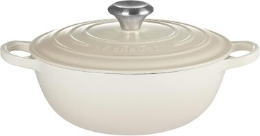 Каструля Le Creuset Signature з чавуну, 24 см, 4.1 л, для всіх типів плит (індукція), колір Meringue
