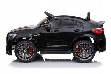 Дитячий електромобіль Mercedes GLC 63S 4x4 з пультом керування, м'якими колесами EVA, шкіряним сидінням та USB