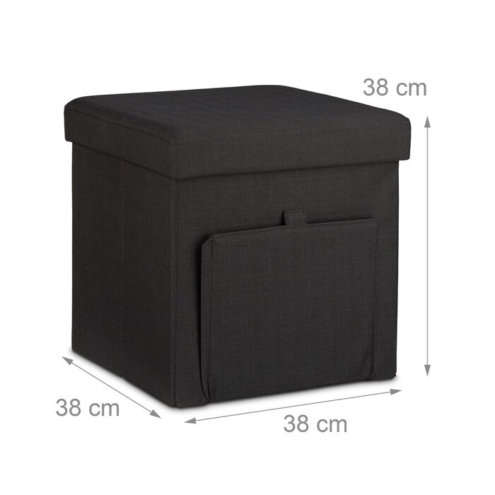 Relaxdays Складний табурет з кришкою